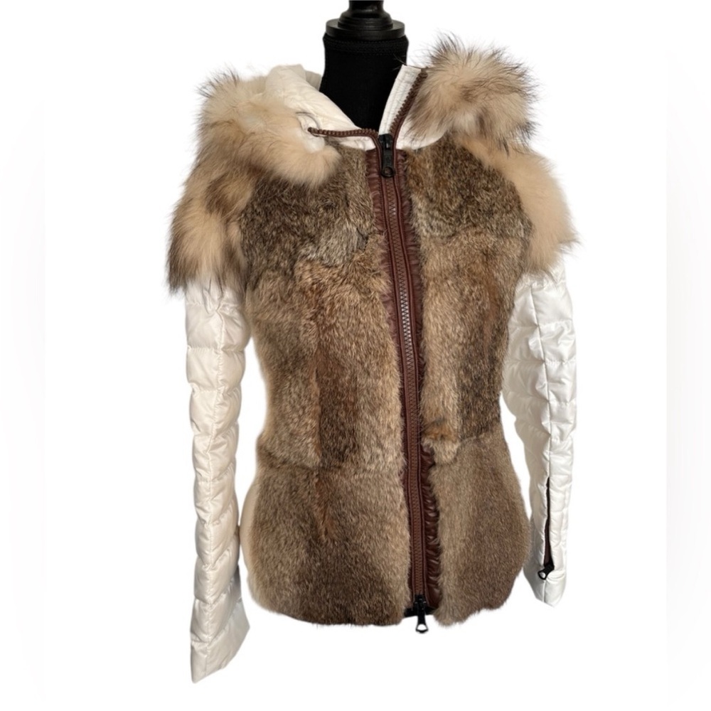 Vintage raccoon fur puffer jacket